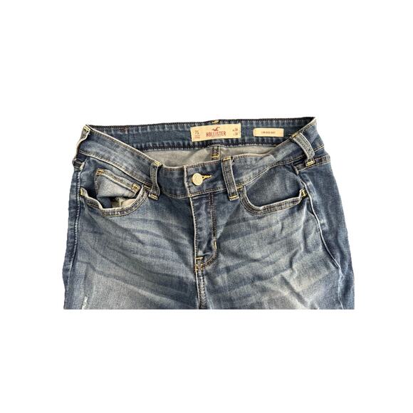 Hollister Jeans Womens 7S Blue Low Rise Bootcut Distressed Classic Stretch 29x30 - Picture 4 of 7